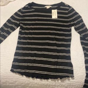 black stripe tee